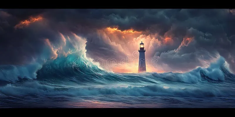海角论坛 海角网灯塔与海浪